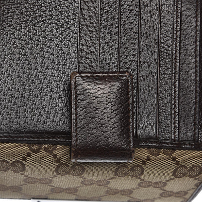 Gucci Monogram Metal Bar French Flap Wallet Beige Ebony Cocoa 12 of 12