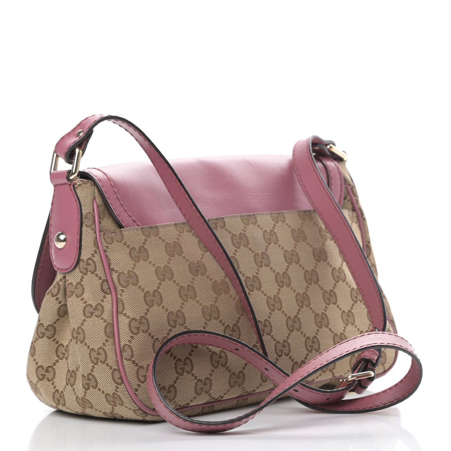 Monogram Techno Horsebit Large Shoulder Flap Bag Peonia Flower