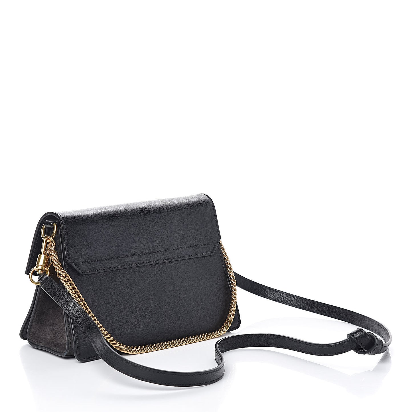 Goatskin Suede Small GV3 Shoulder Bag Black