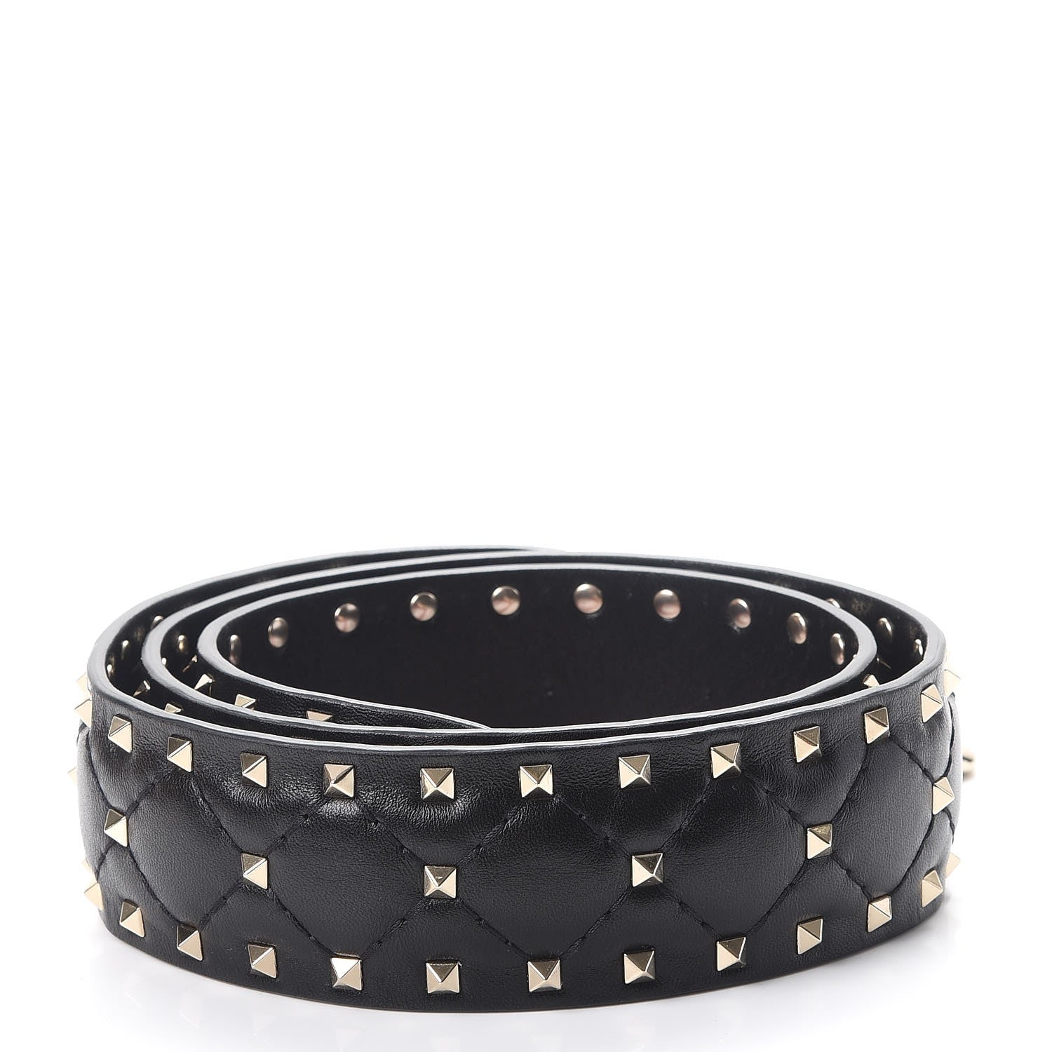 Valentino Garavani Lambskin Rockstud Spike Shoulder Strap Black 2 of 7