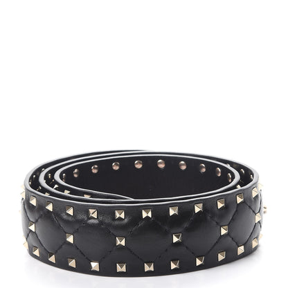 Valentino Garavani Lambskin Rockstud Spike Shoulder Strap Black 2 of 7
