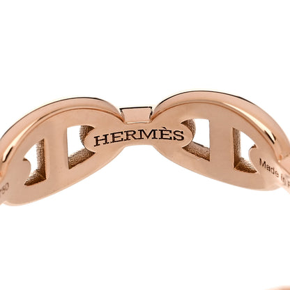 Hermes 18K Rose Gold PM Chaine d'Ancre Enchainee Ring 52 6 4 of 9