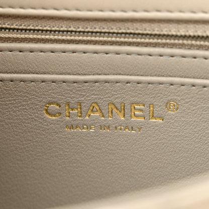 Chanel Lambskin Quilted Mini Rectangular Flap Grey 6 of 11