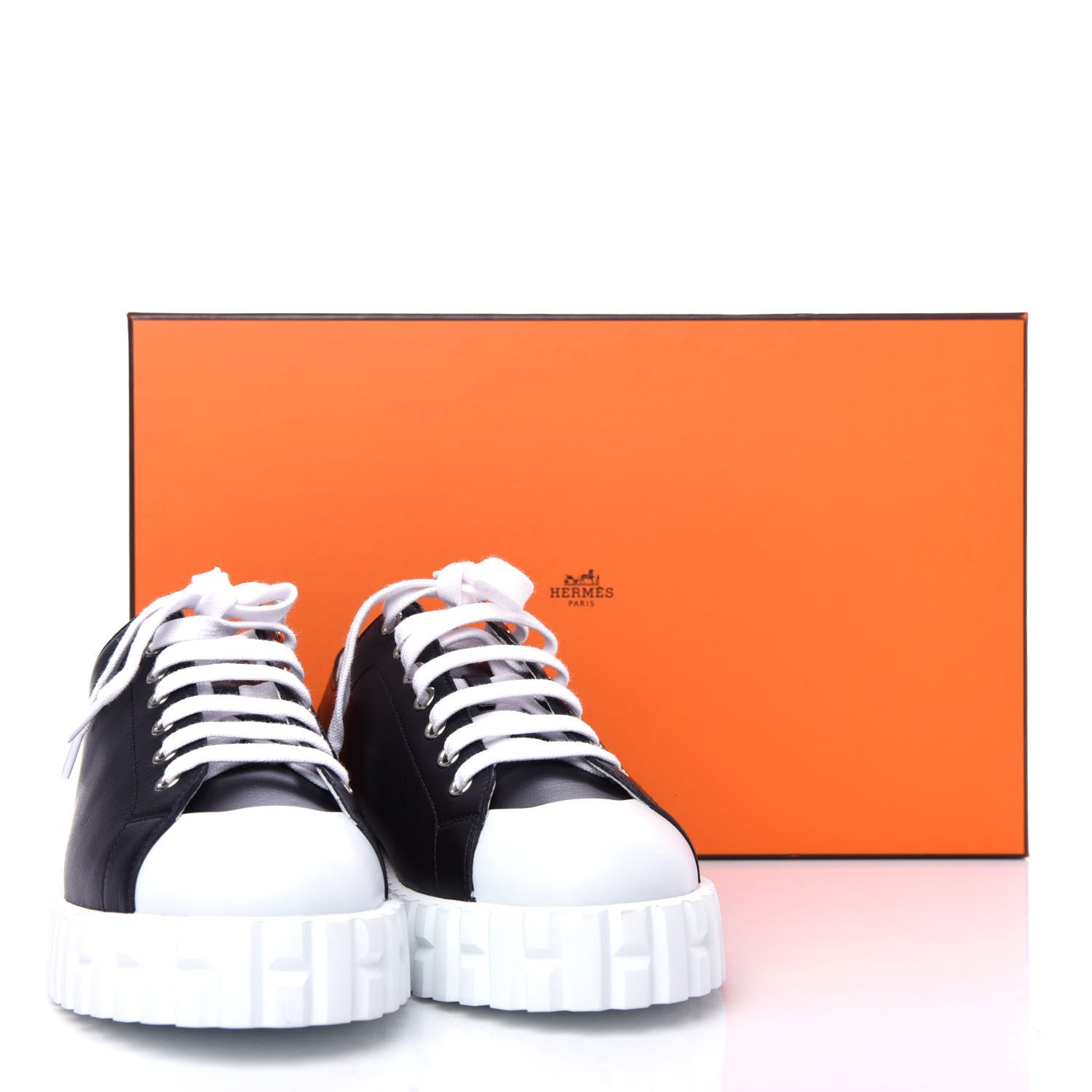 Hermes Calfskin Cross Sneakers 40 Black 11 of 11