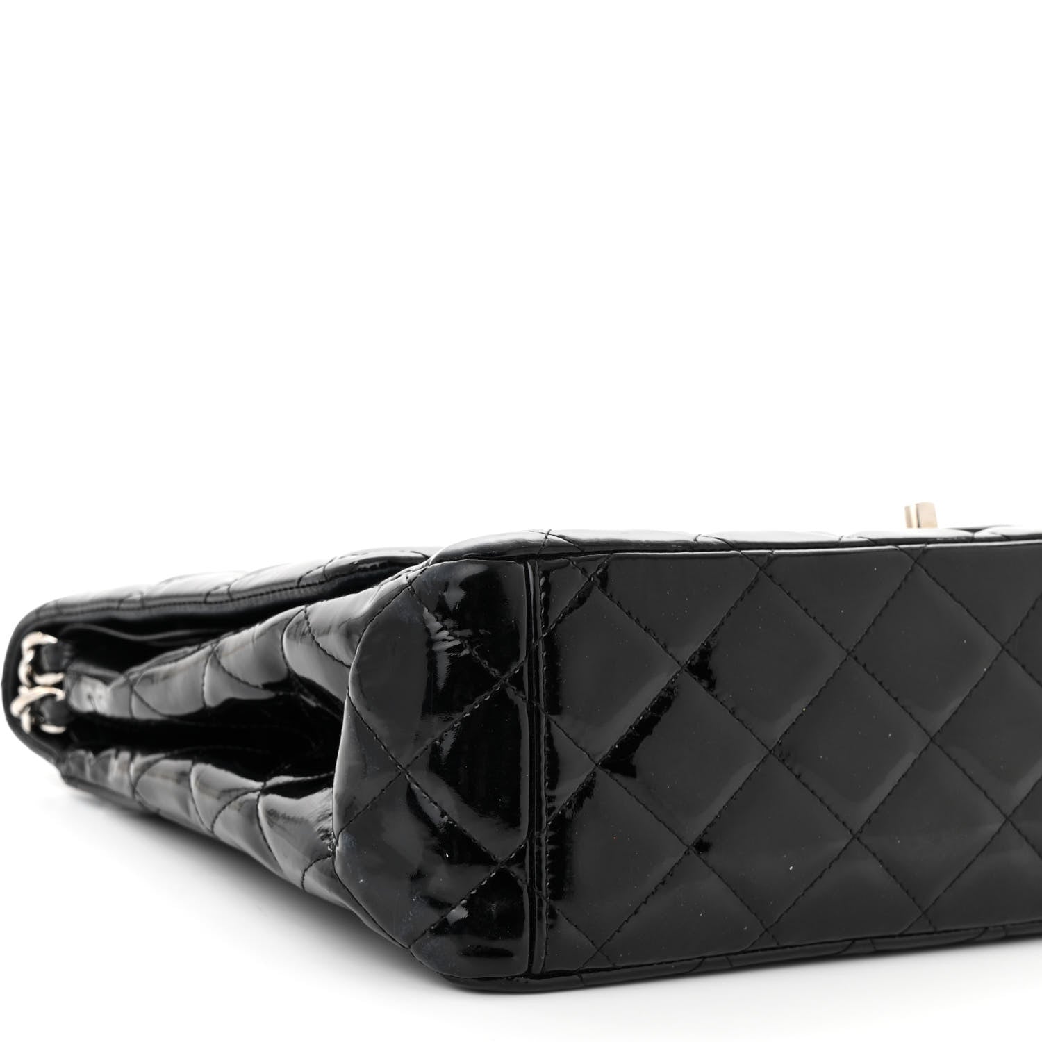 Chanel Patent Quilted Maxi Double Flap Black 9 of 14