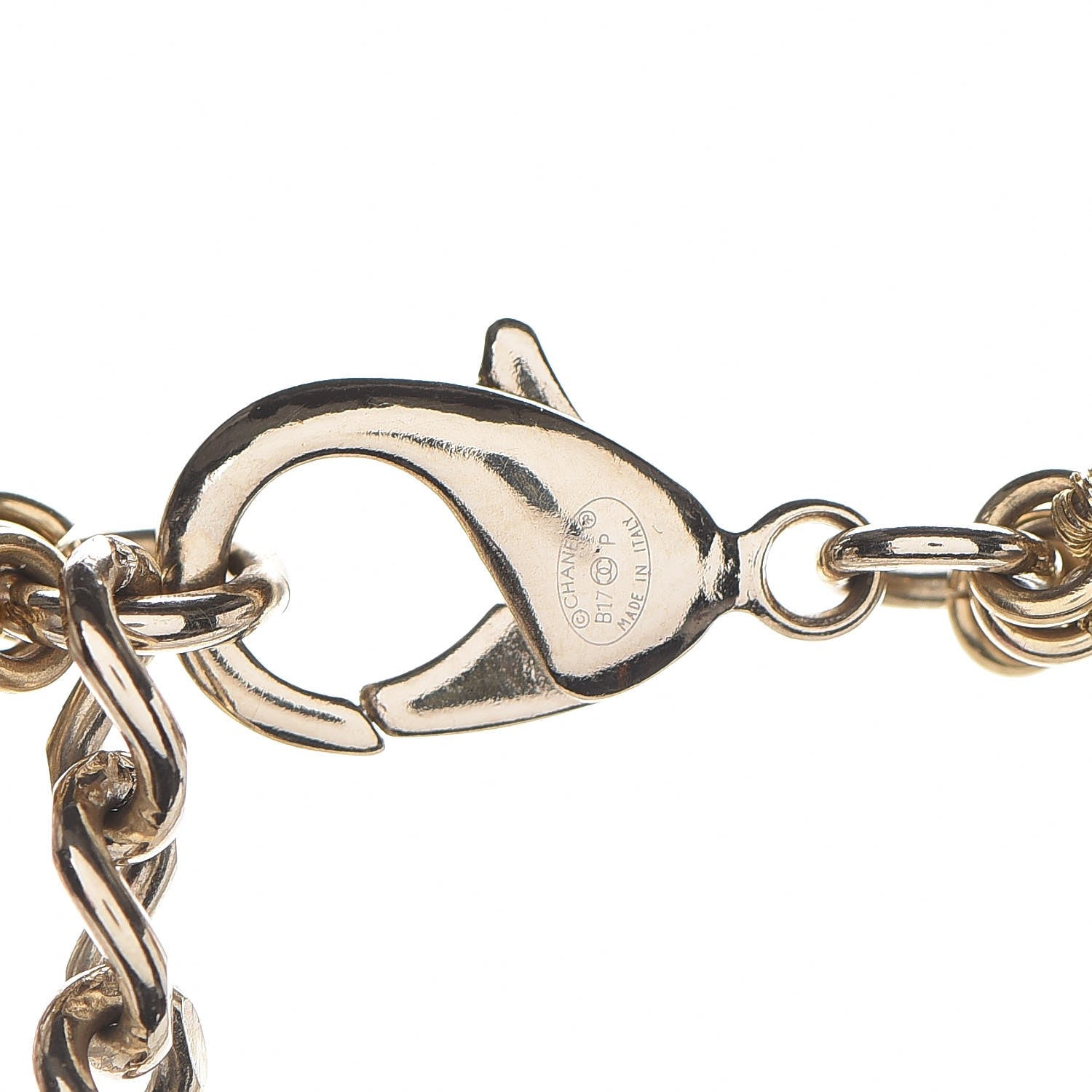 Chanel Resin Pearl Multi Strand CC Necklace Golden Pearly Beige 5 of 6