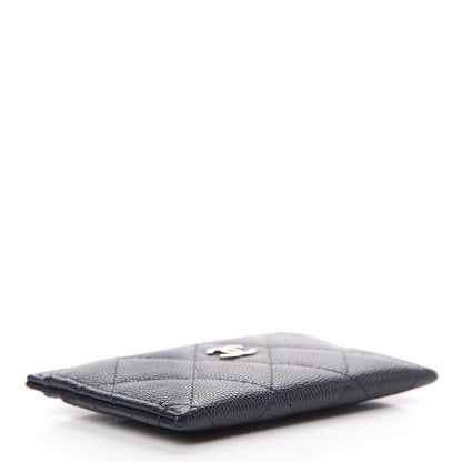 Chanel Caviar Quilted Card Holder Navy 3 of 8