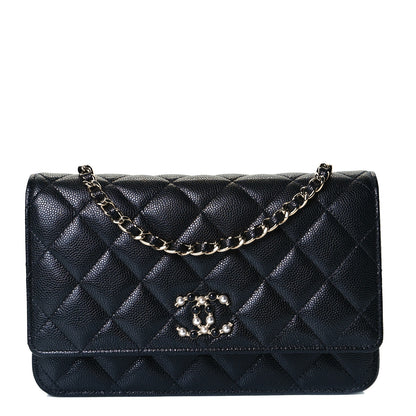 Chanel Caviar Quilted Coco Candy Wallet On Chain WOC Black 1 of 8