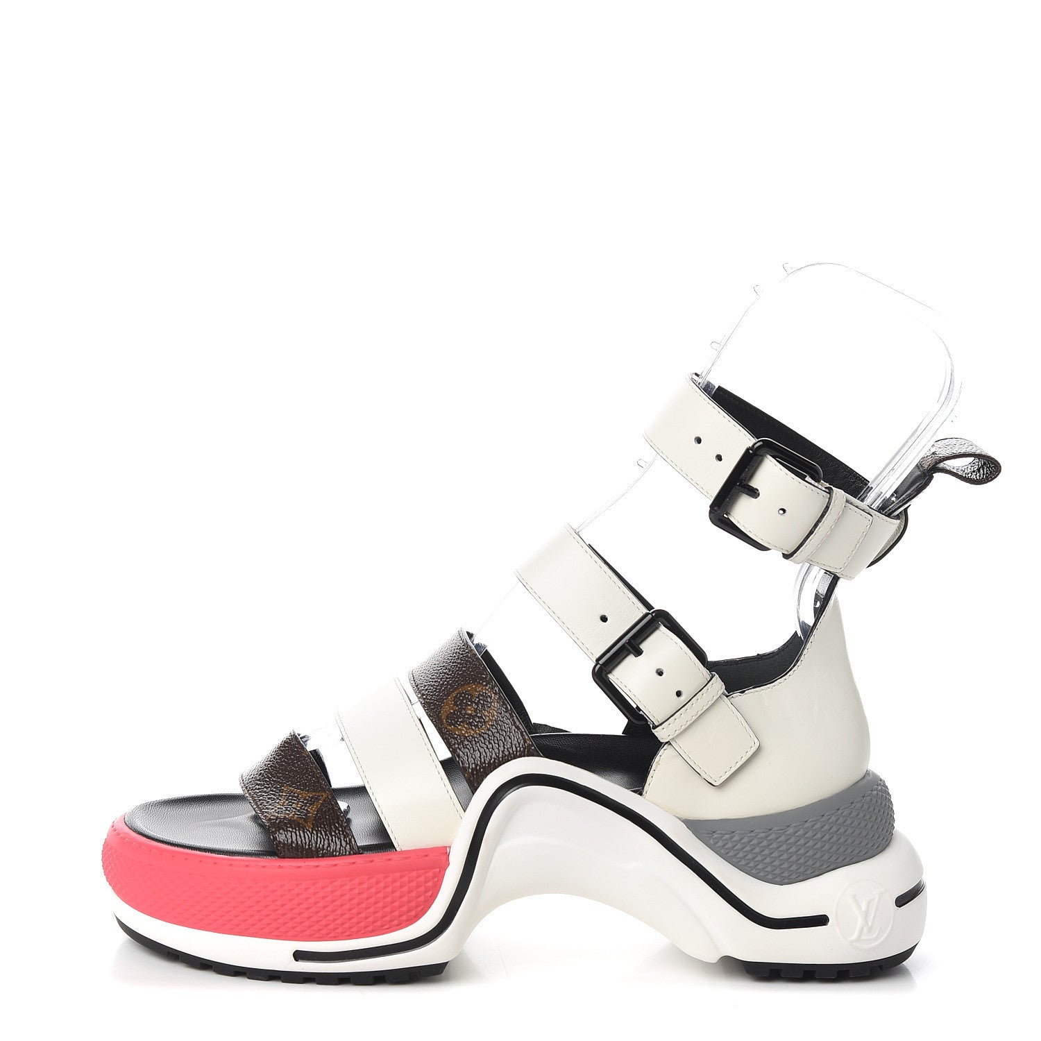 Louis Vuitton Patent Monogram LV Archlight Sandal 36.5 White 1 of 10