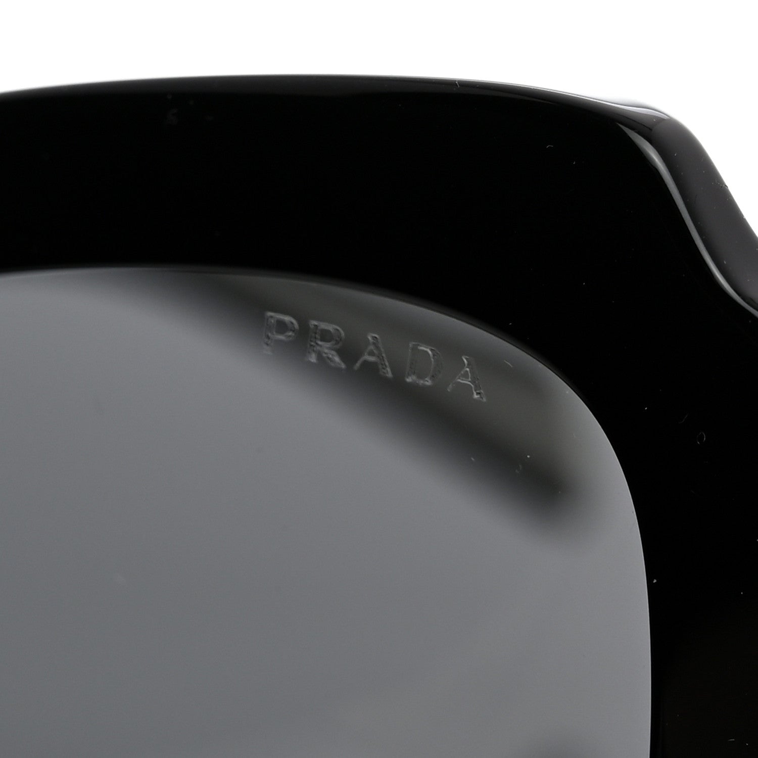 Prada Acetate Square Sunglasses SPR 16Y Black Dark Grey 7 of 8
