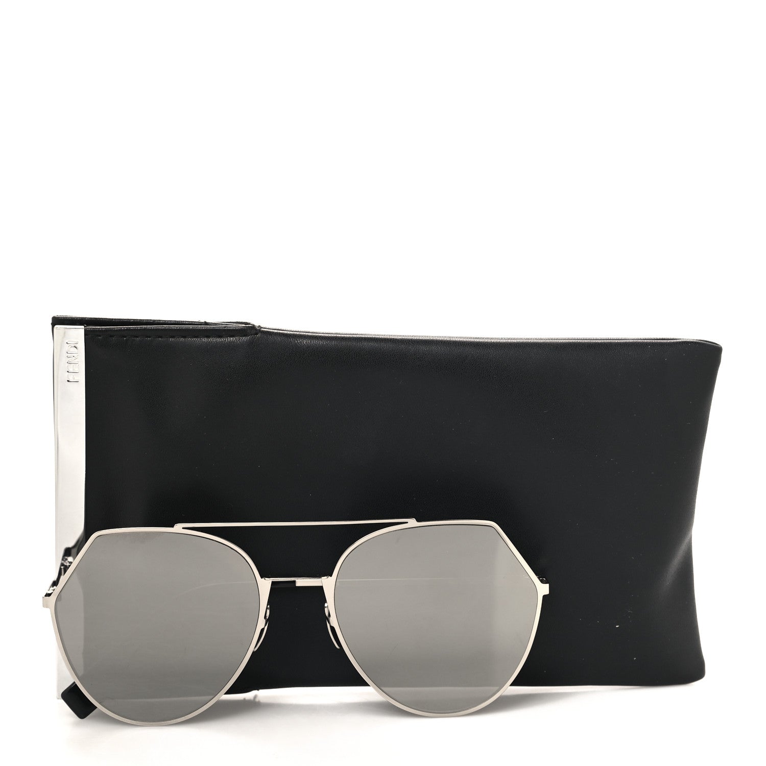 Fendi Metal Geometric FF Sunglasses FF 0194/S Silver 7 of 7