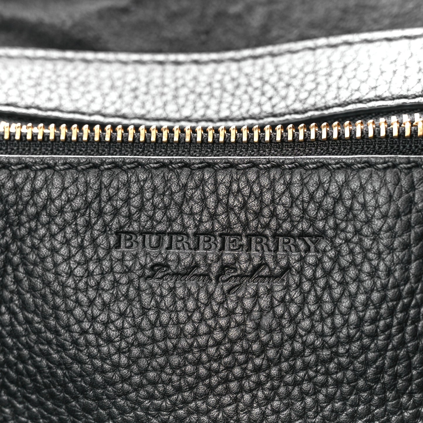 Grainy Calfskin Remington Tote Black
