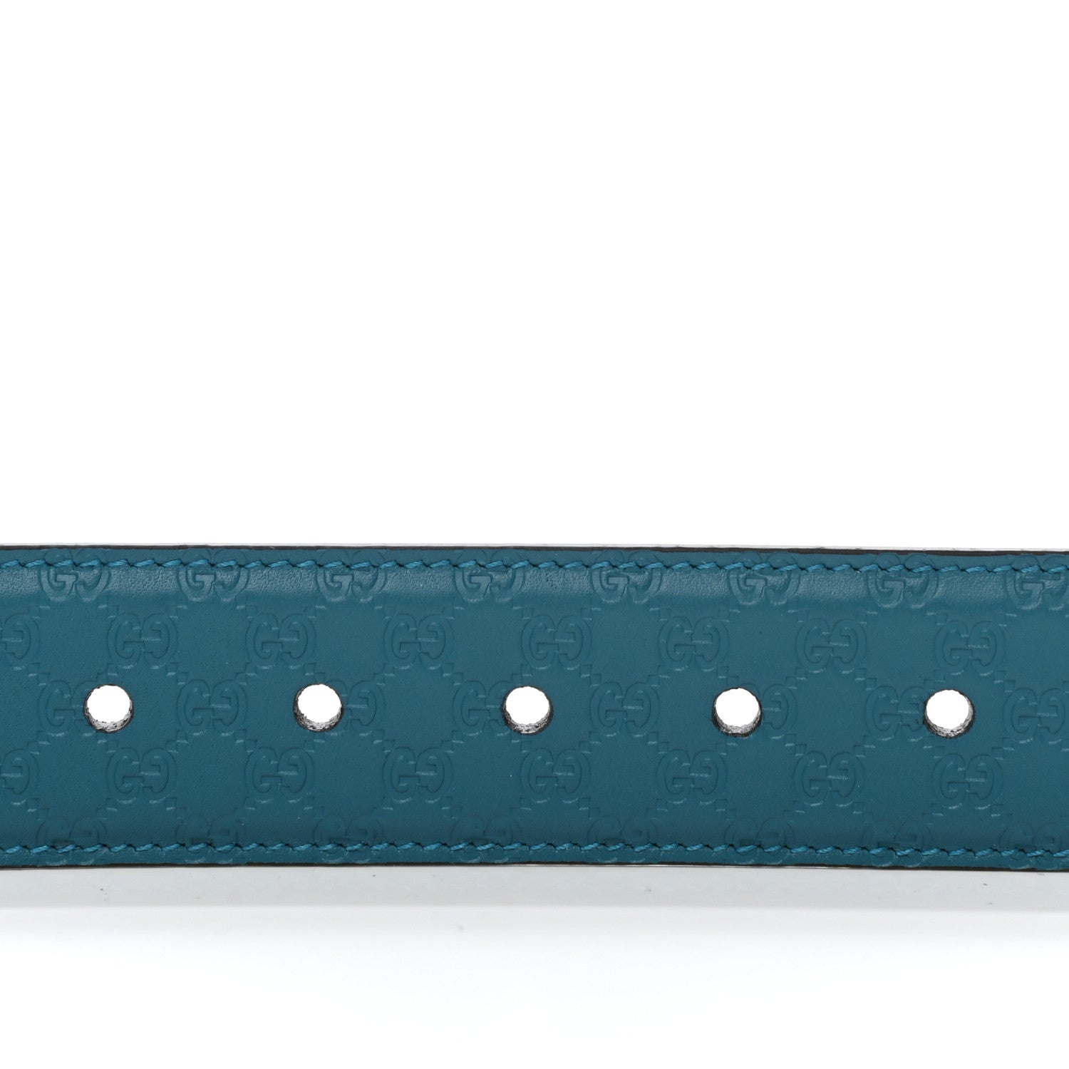 Gucci Soft Microguccissima Margaux Calfskin Belt 80 32 Deep Cobalt 4 of 6