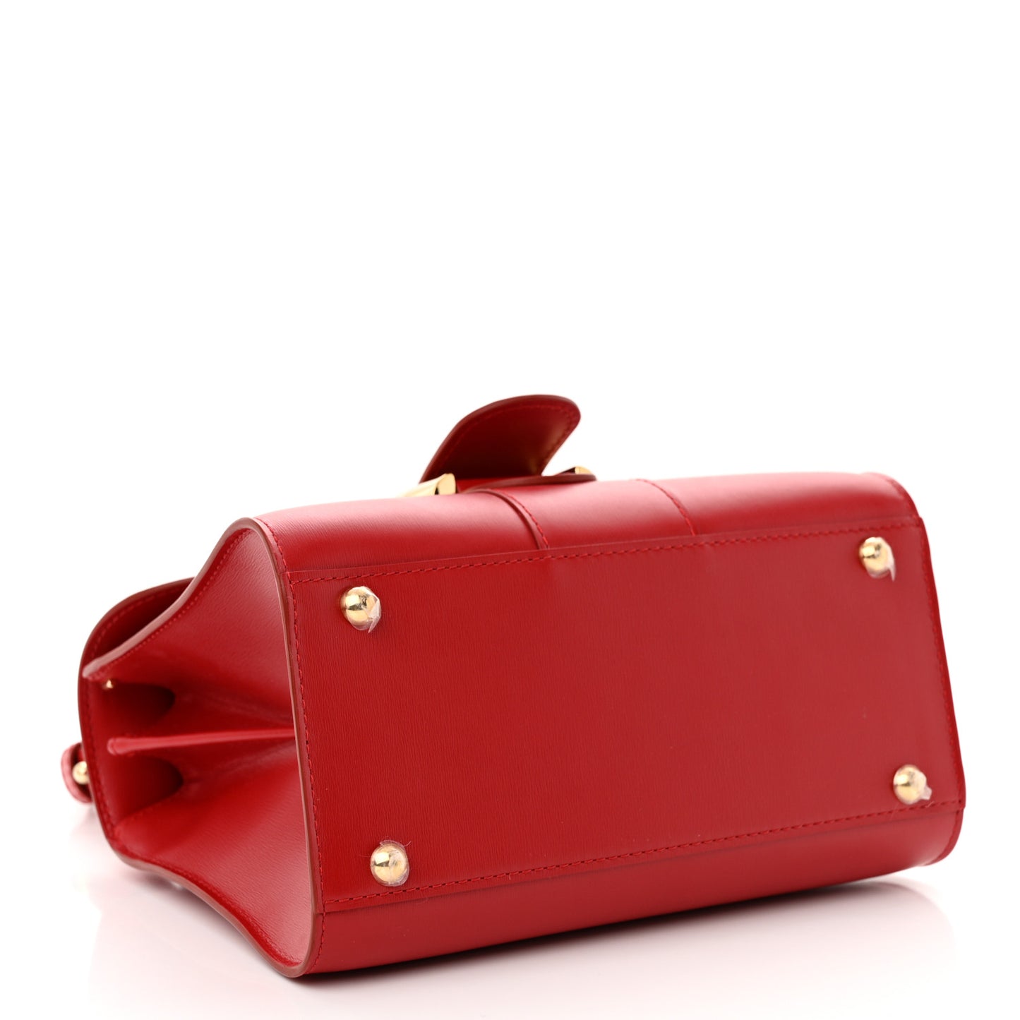 Box Calfskin Mini Brillant Satchel Red