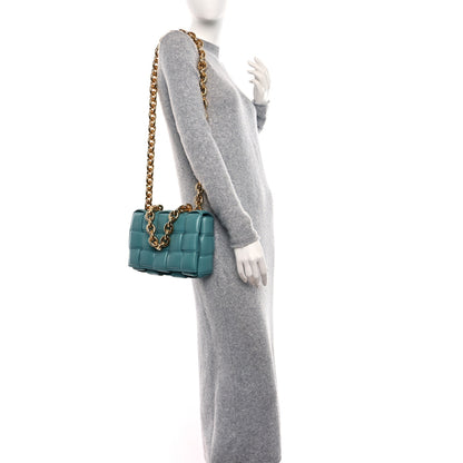Bottega Veneta Lambskin Maxi Intreccio Padded Chain Cassette Crossbody Bag Mallard 2 of 12