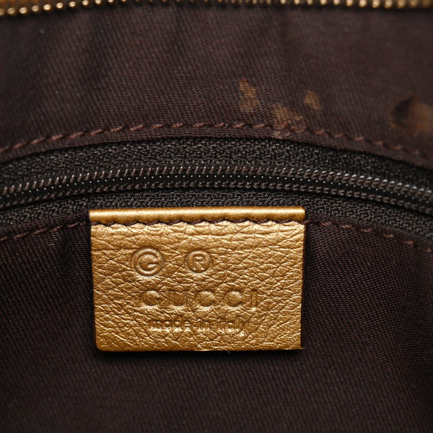 Crystal Monogram D Ring Gold Hobo Gold