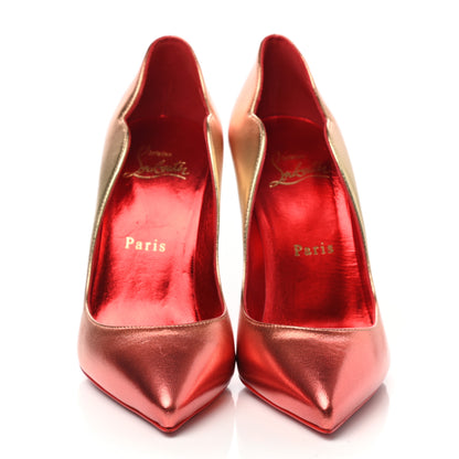 Christian Louboutin Metallic Calfskin Ombre Hot Chick 100 Pumps 35 Fiamma 2 of 7