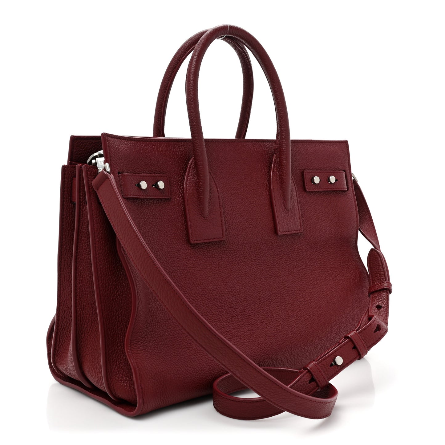 Grained Calfskin Small Supple Sac De Jour Dark Pallisandre