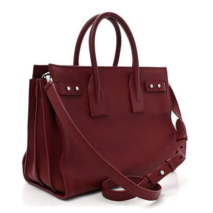 Saint Laurent Grained Calfskin Small Supple Sac De Jour Dark Pallisandre 4 of 15