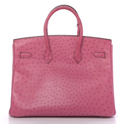 Hermes Ostrich Birkin 35 Fuchsia 4 of 36