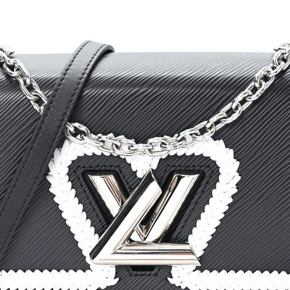 Louis Vuitton Epi Whipstitch Heart Twist Shoulder Bag MM Black 7 of 9