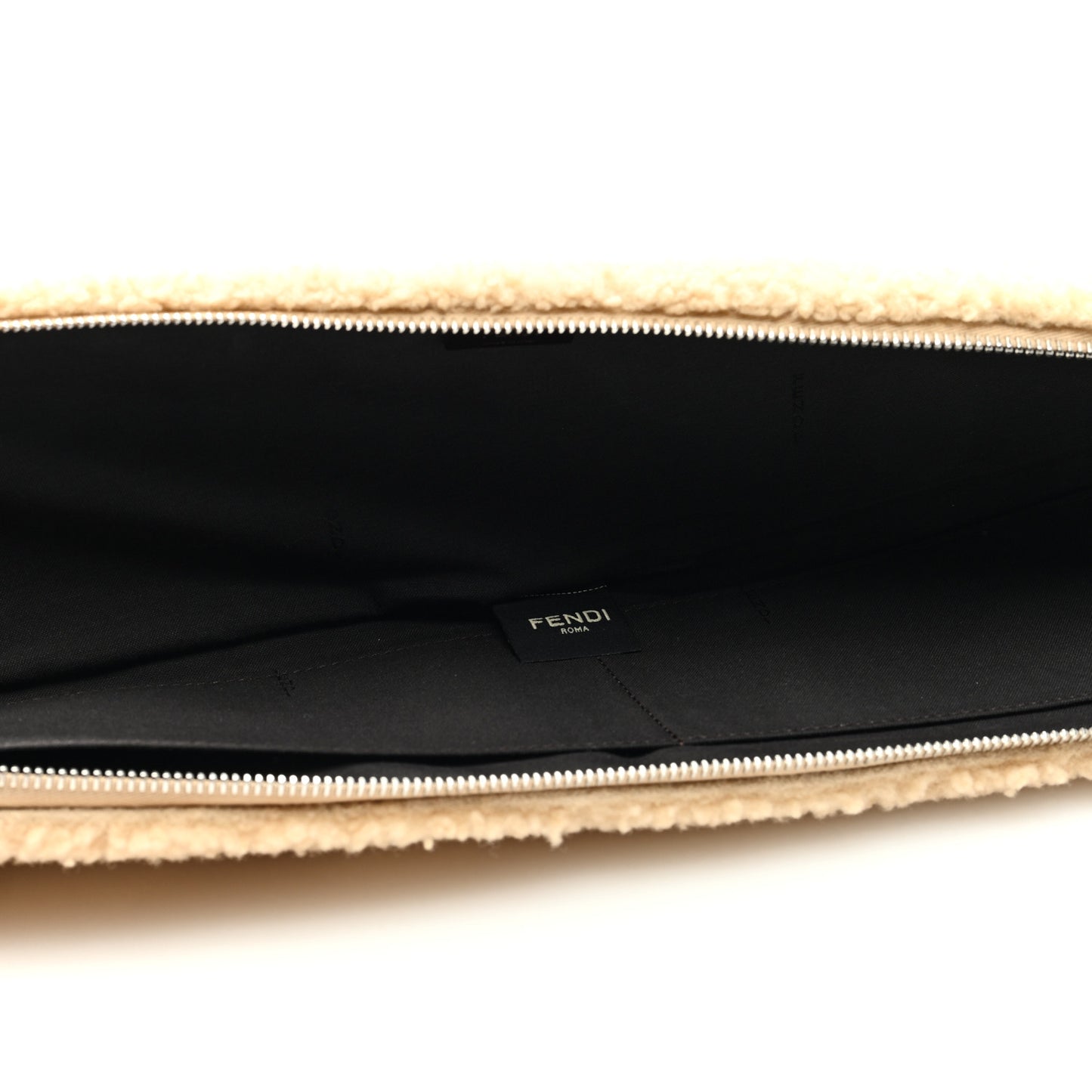 Sheepskin Baguette Bread Pouch Beige Panna