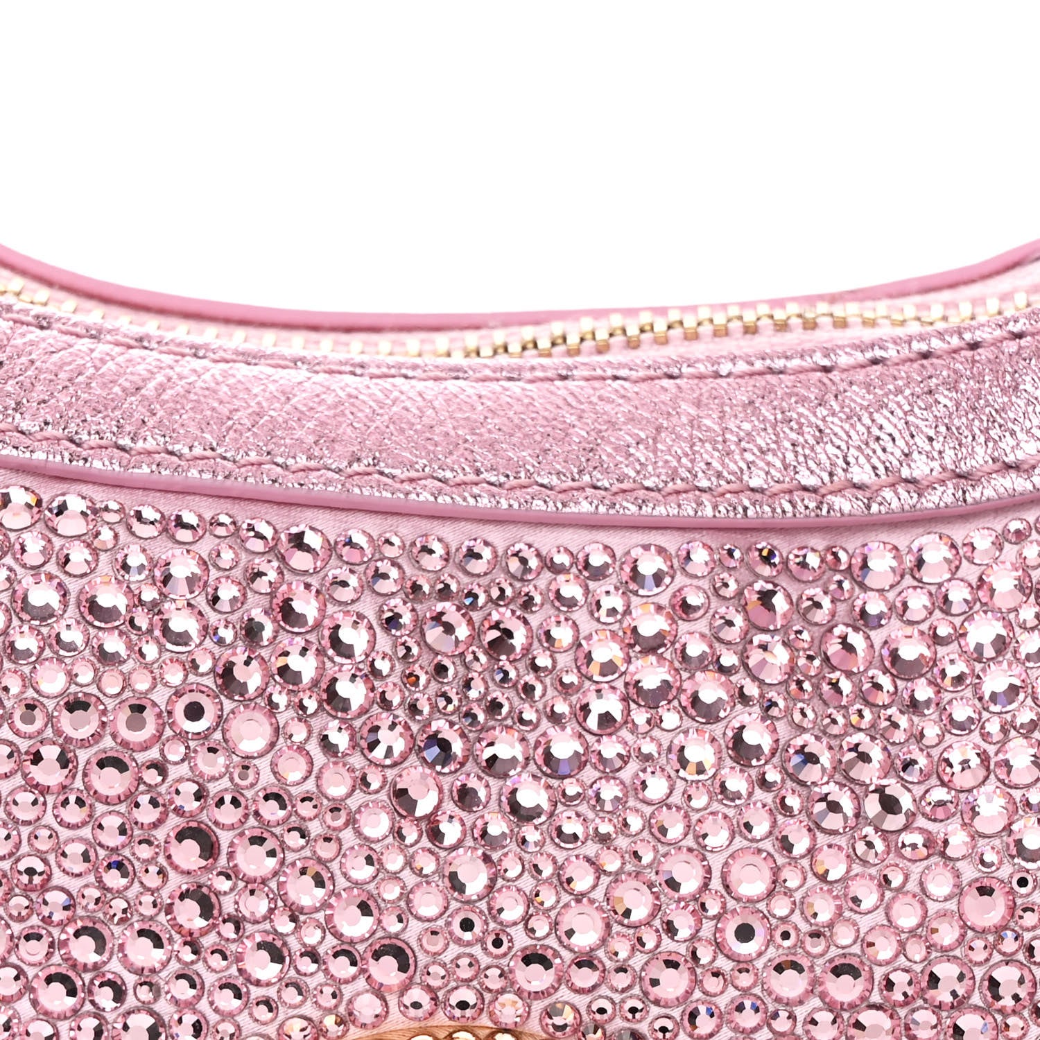 Versace X DUA LIPA Crystal Repeat Mini Hobo Pink 8 of 10