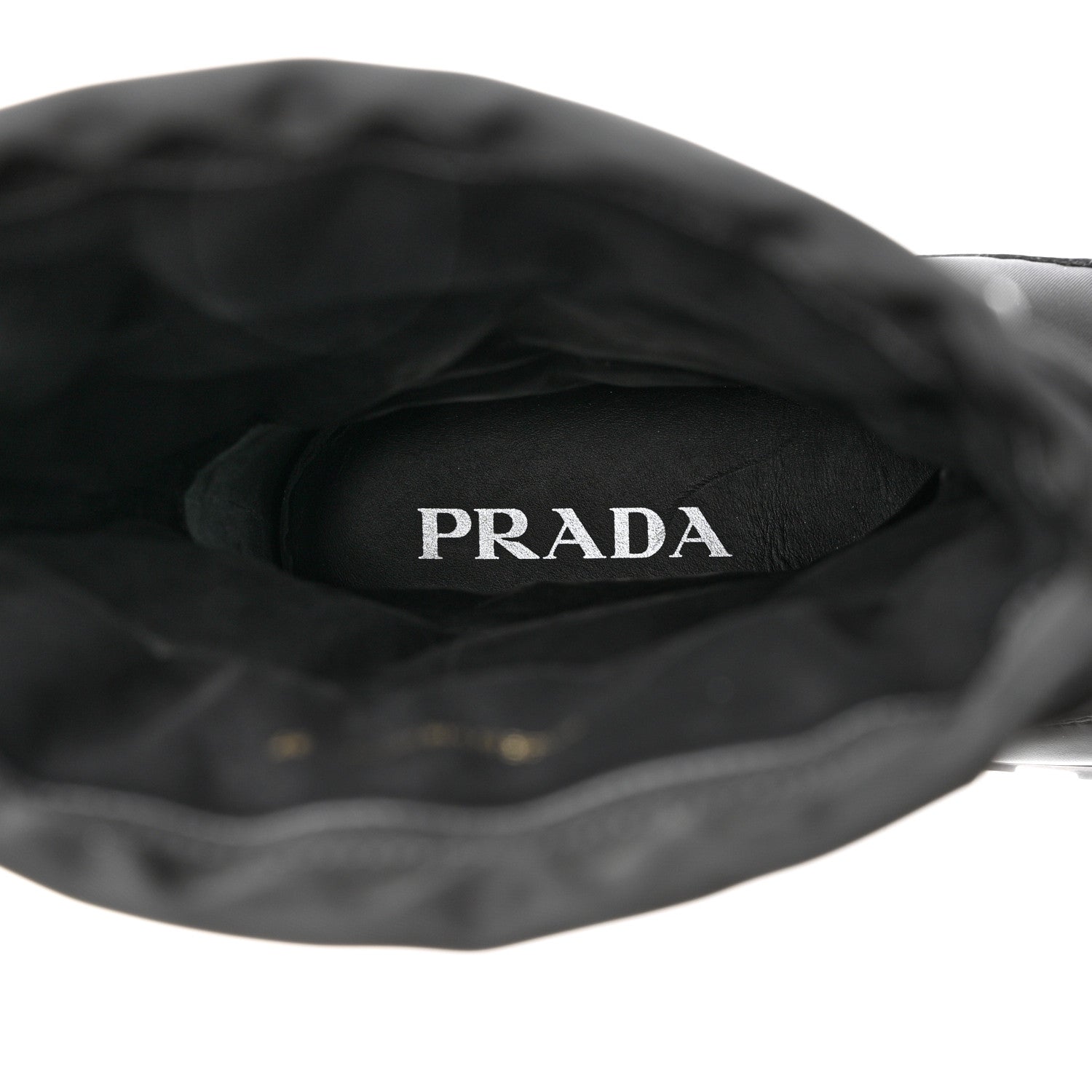 Prada Nylon Metal Triangle Logo Padded Moon Boots 37 Black 7 of 12