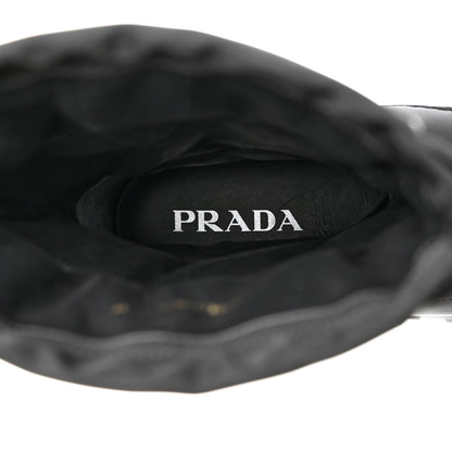 Prada Nylon Metal Triangle Logo Padded Moon Boots 37 Black 7 of 12