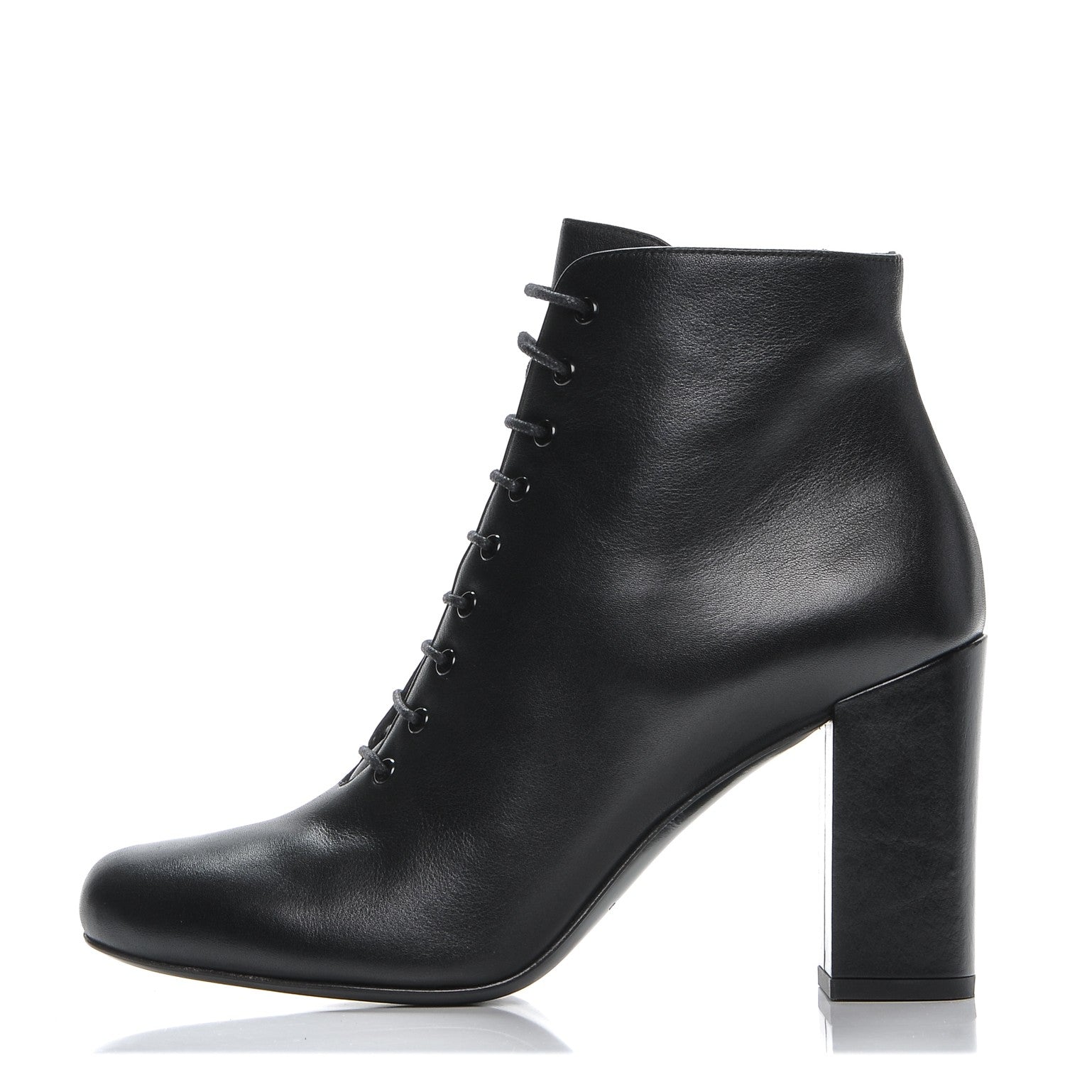 Saint Laurent Smooth Calfskin Babies 90 Ankle Boots 39 Black 1 of 7