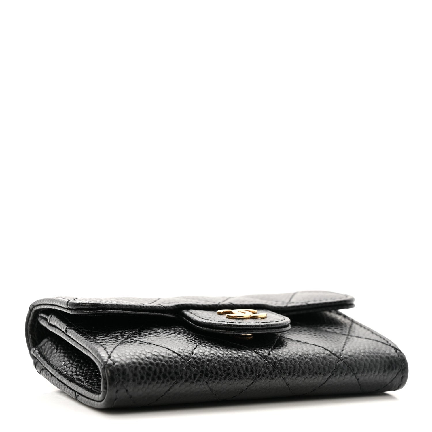 Chanel Caviar Quilted Flap Card Holder Wallet Black 4 of 9