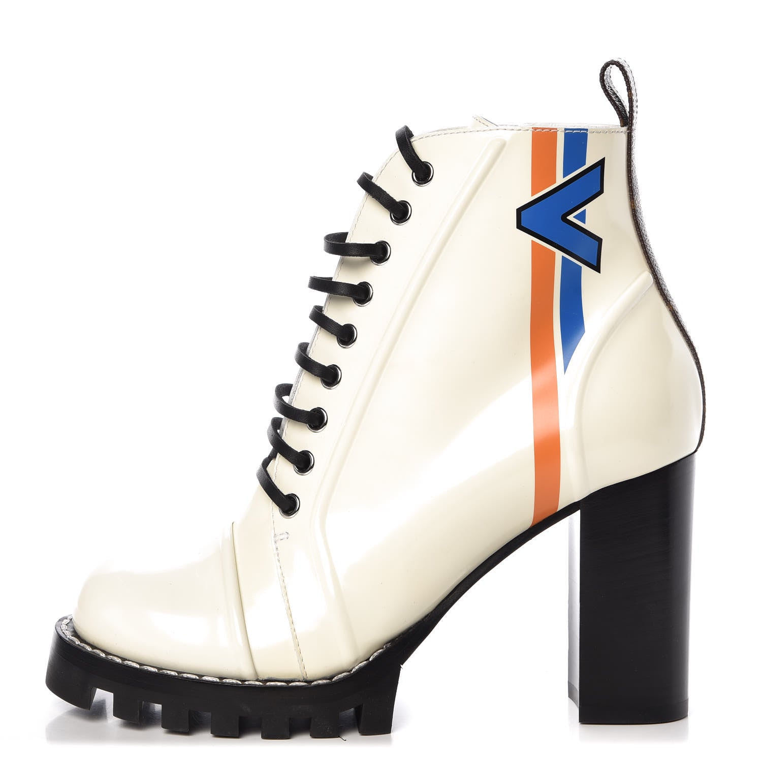 Louis Vuitton Patent Calfskin Spaceship Star Trail Ankle Boots 39.5 White 1 of 11