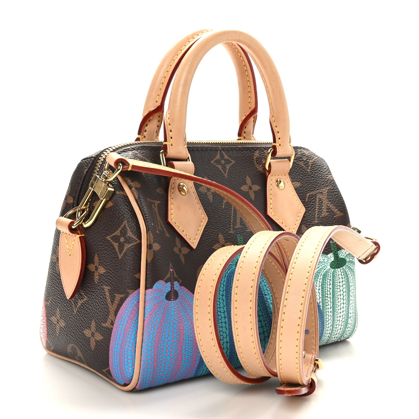LV X YK Monogram Pumpkins Speedy Bandouliere 20