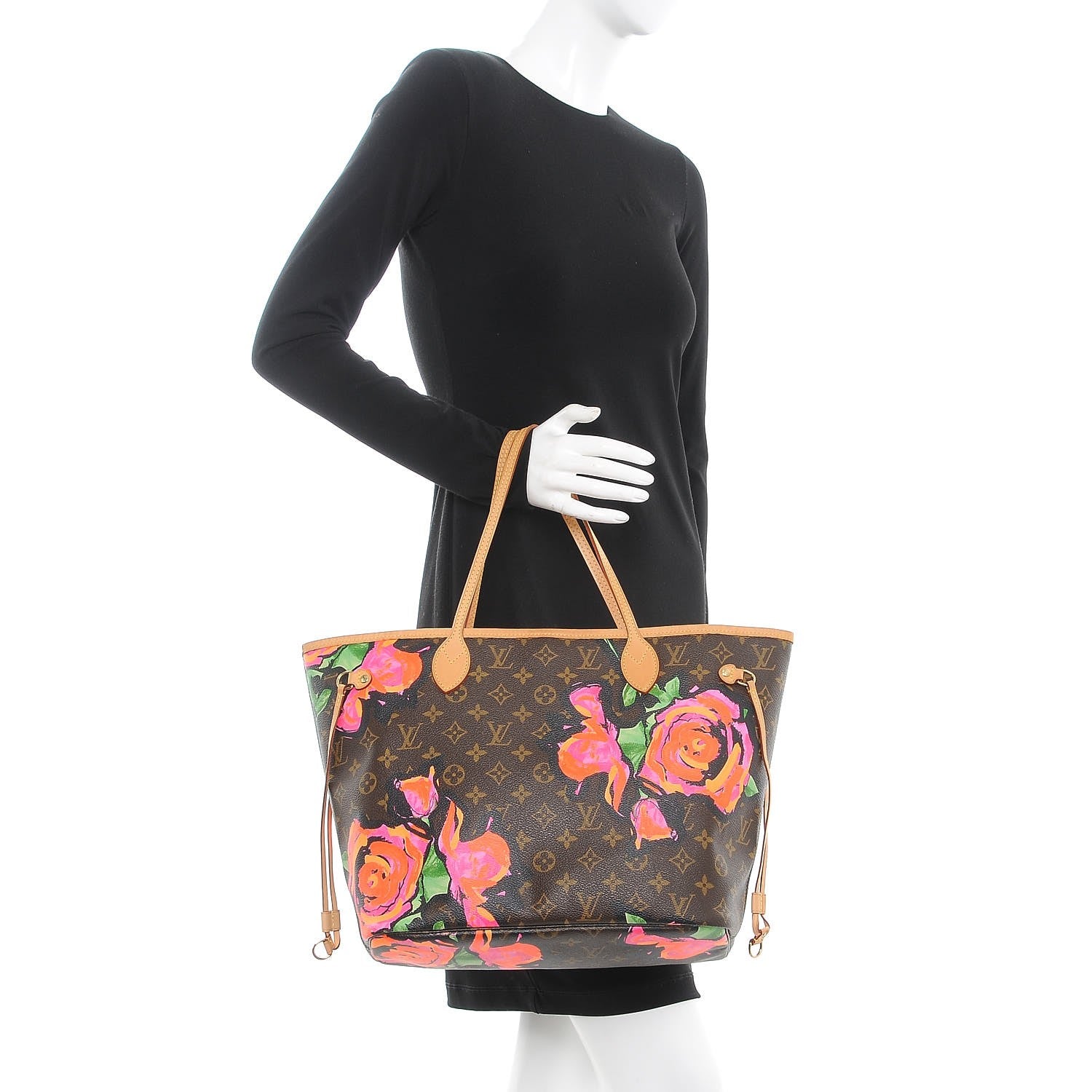 Louis Vuitton Monogram Roses Neverfull MM 2 of 12