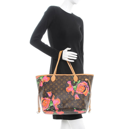 Louis Vuitton Monogram Roses Neverfull MM 2 of 12