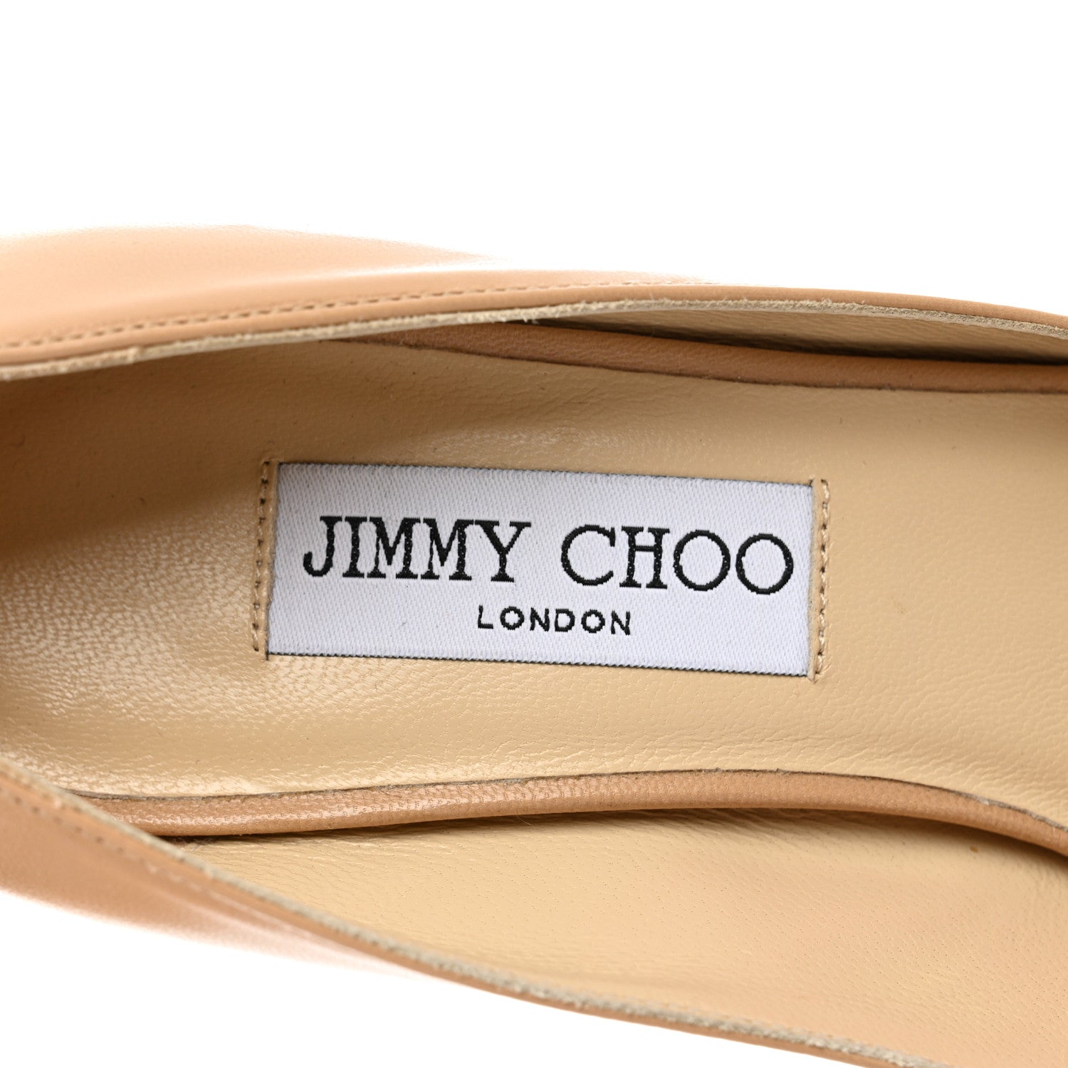 Jimmy Choo Kid Peep Toe Wedge Pumps 36 Nude 7 of 7