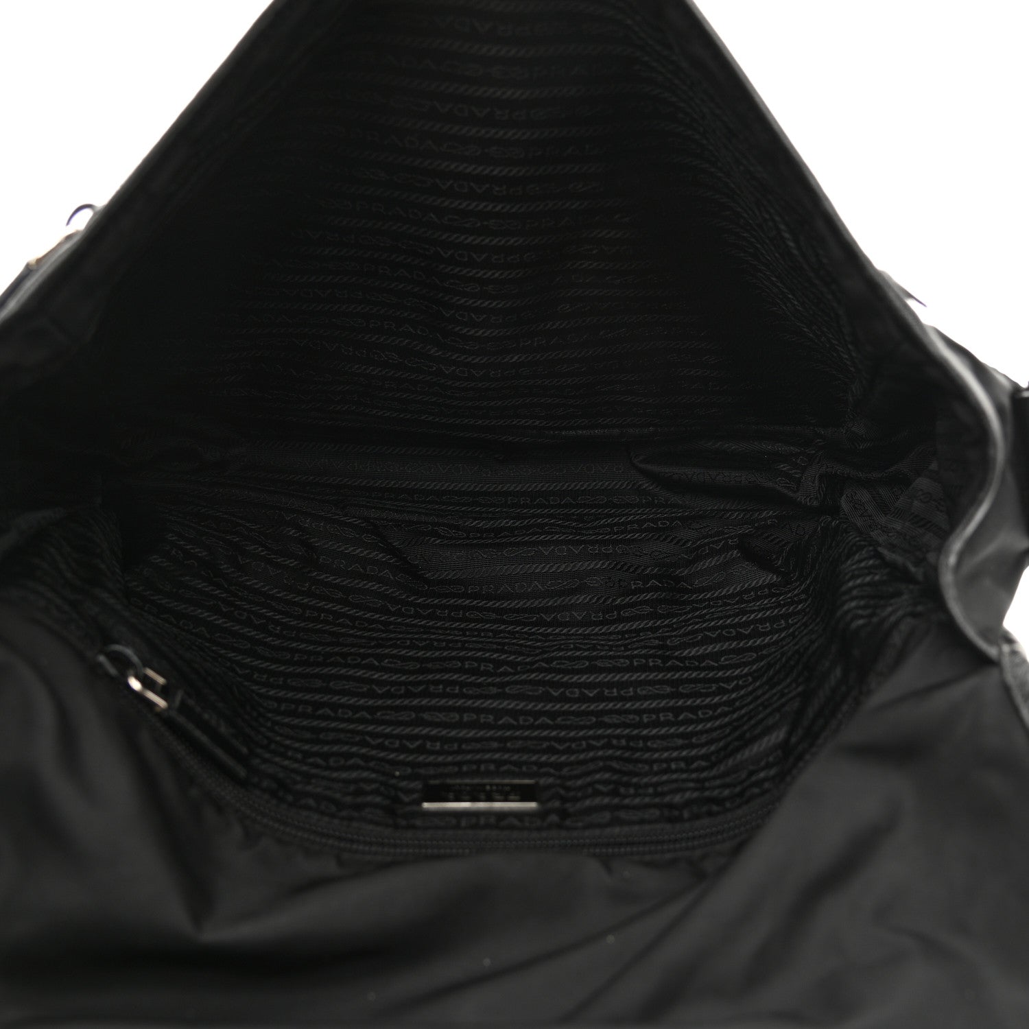 Prada Tessuto Nylon Saffiano Logo Messenger Bag Black 5 of 11