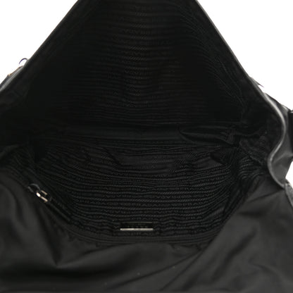 Prada Tessuto Nylon Saffiano Logo Messenger Bag Black 5 of 11