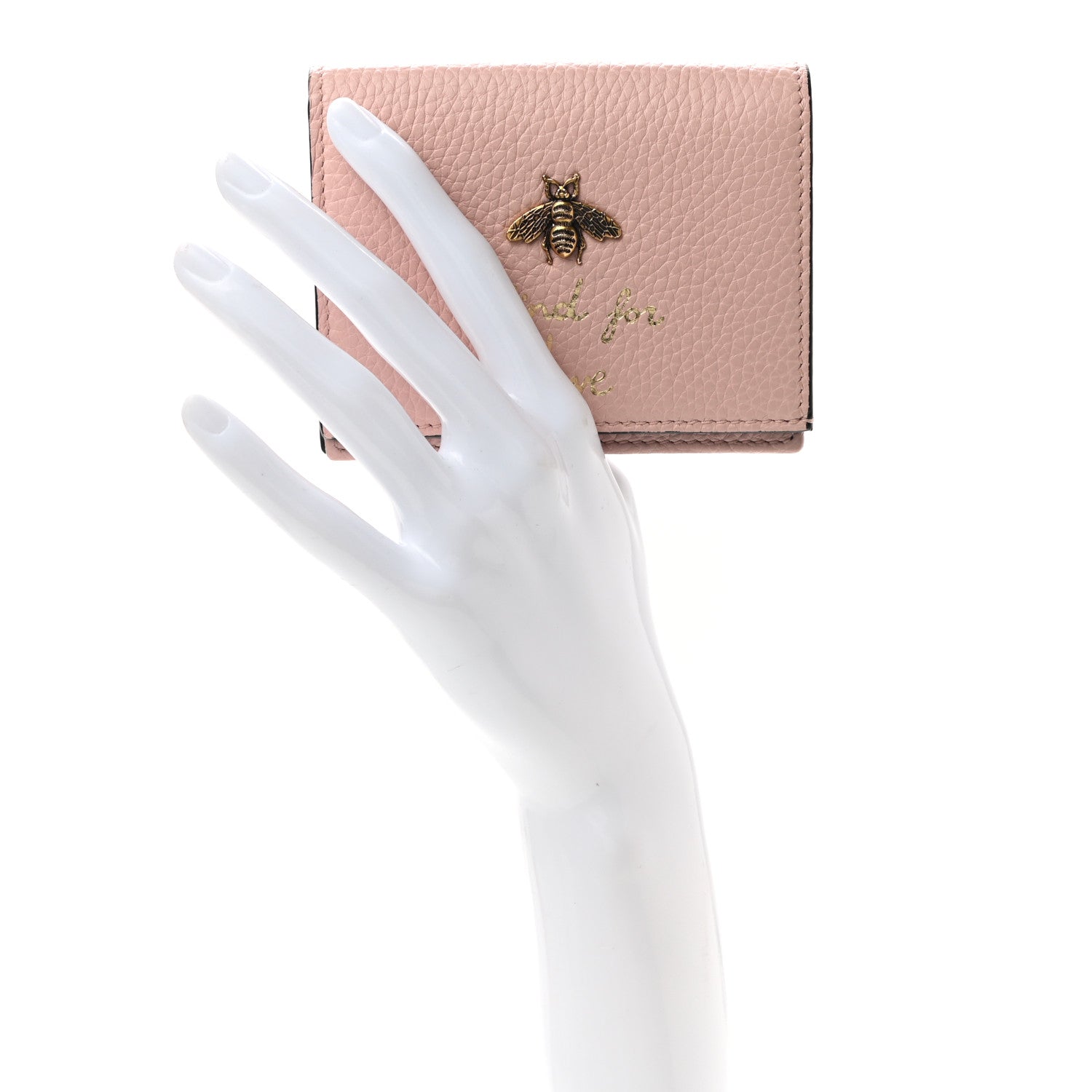 Gucci Cellarius Calfskin Blind for Love Animalier Card Case Perfect Pink 2 of 7