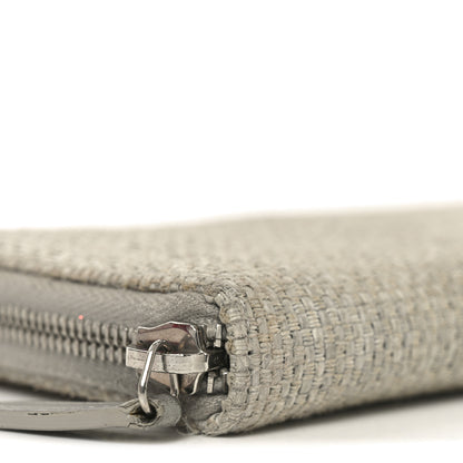 Chanel Canvas Deauville Zip Around Wallet Grey 9 of 10