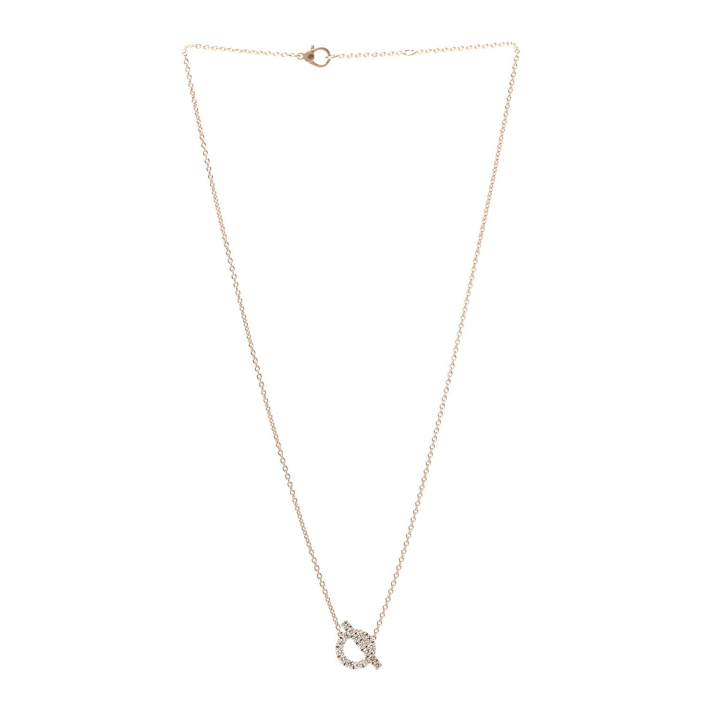 18K Rose Gold Diamond Finesse Pendant Necklace