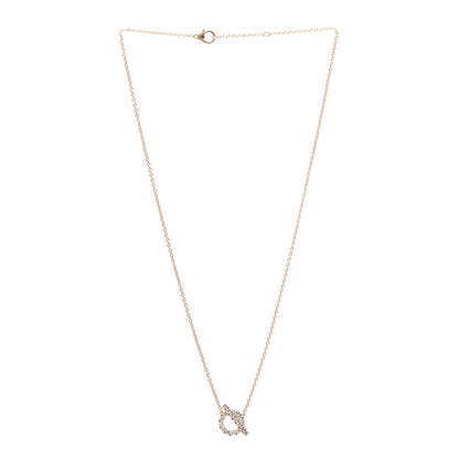 Hermes 18K Rose Gold Diamond Finesse Pendant Necklace 3 of 5