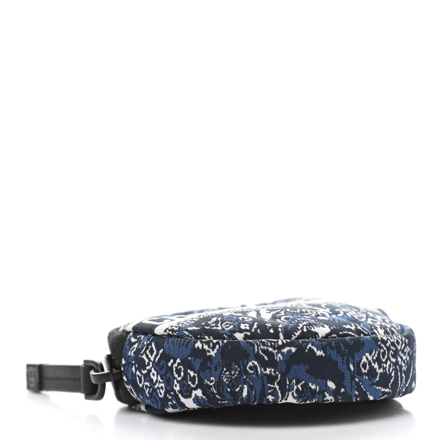 Technical Fabric Embroidered Toile De Jouy DiorTravel Round Coin Purse Blue