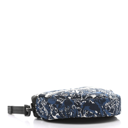 Christian Dior Technical Fabric Embroidered Toile De Jouy DiorTravel Round Coin Purse Blue 4 of 7
