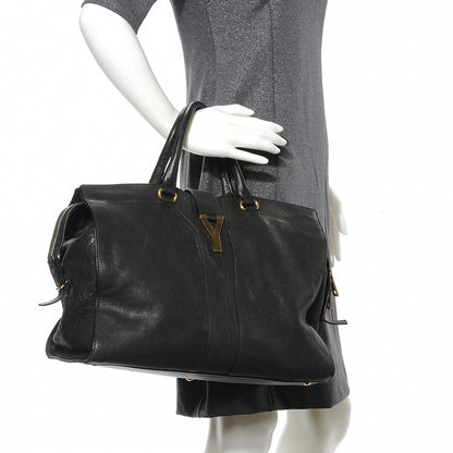 Saint Laurent Leather Large Cabas Chyc Black 2 of 8