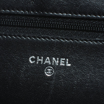 Chanel Lambskin Camellia Wallet on Chain WOC Black 5 of 7