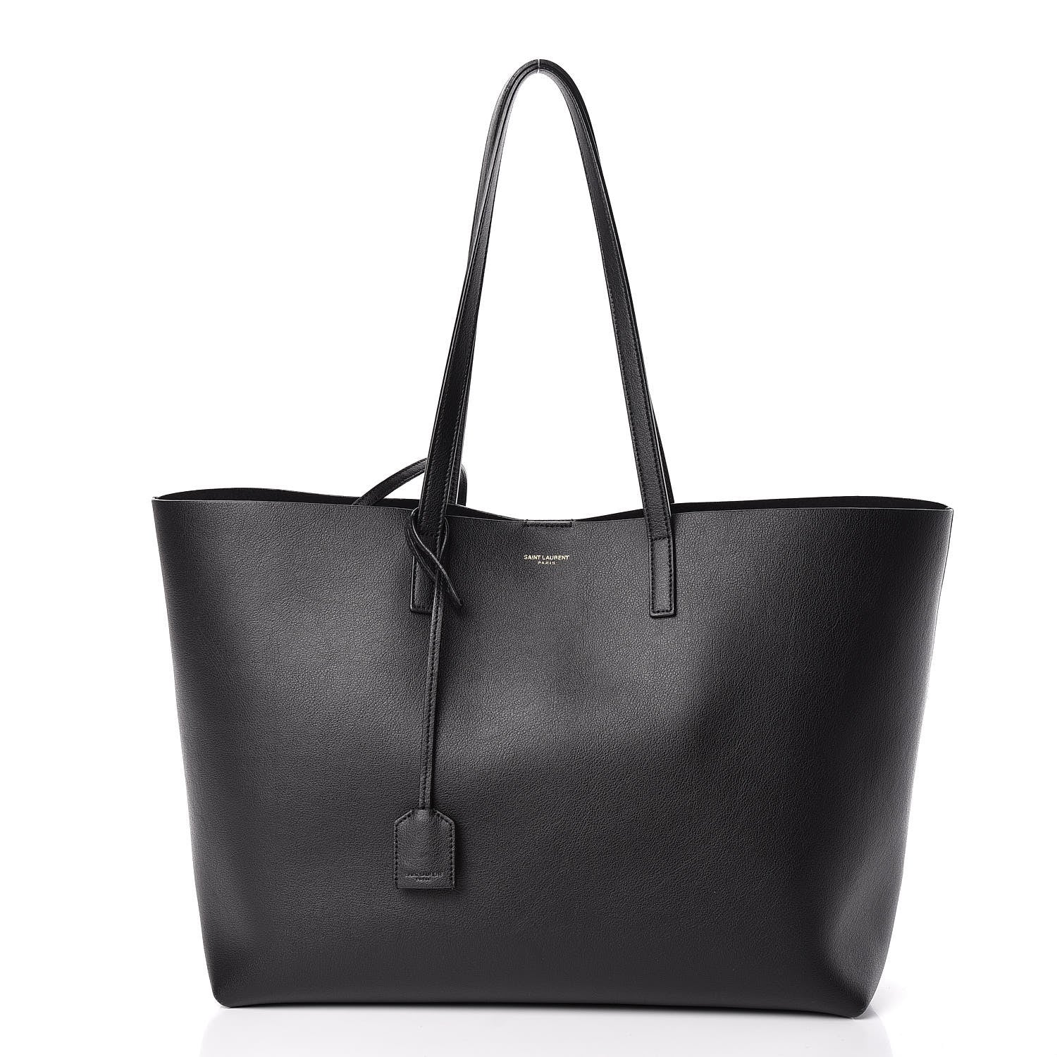 Saint Laurent Calfskin Large Shopping Tote Black 3 of 14