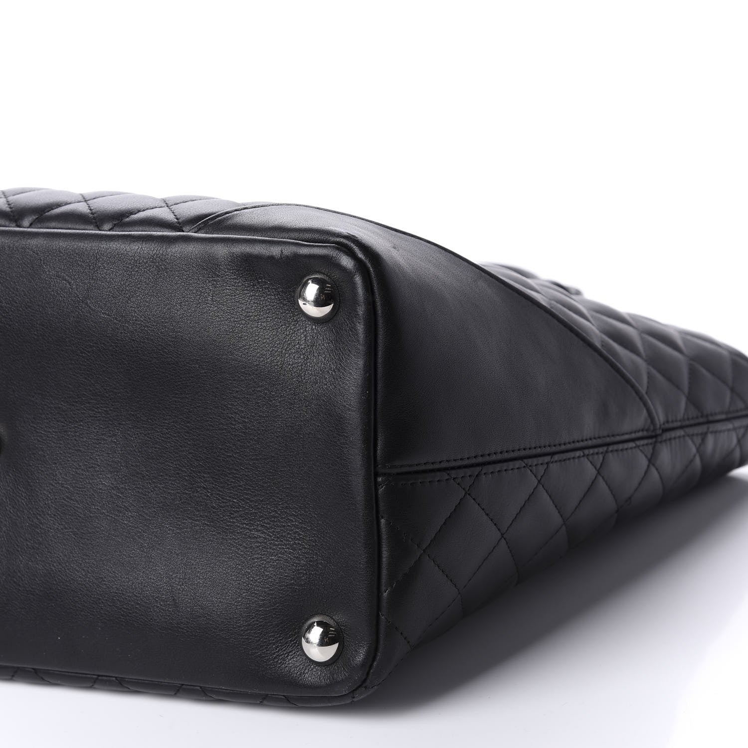 Chanel Calfskin Quilted Large Cambon Tote Black White 7 of 10