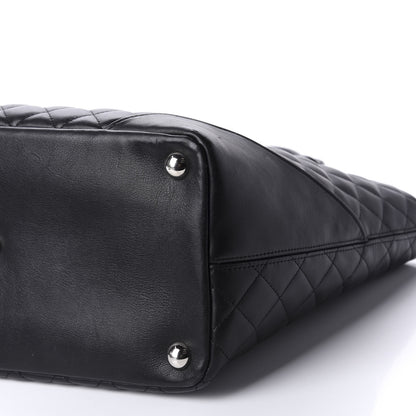 Chanel Calfskin Quilted Large Cambon Tote Black White 7 of 10