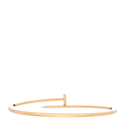 Cartier 18K Yellow Gold Diamond Small Juste Un Clou Bracelet 19 2 of 4